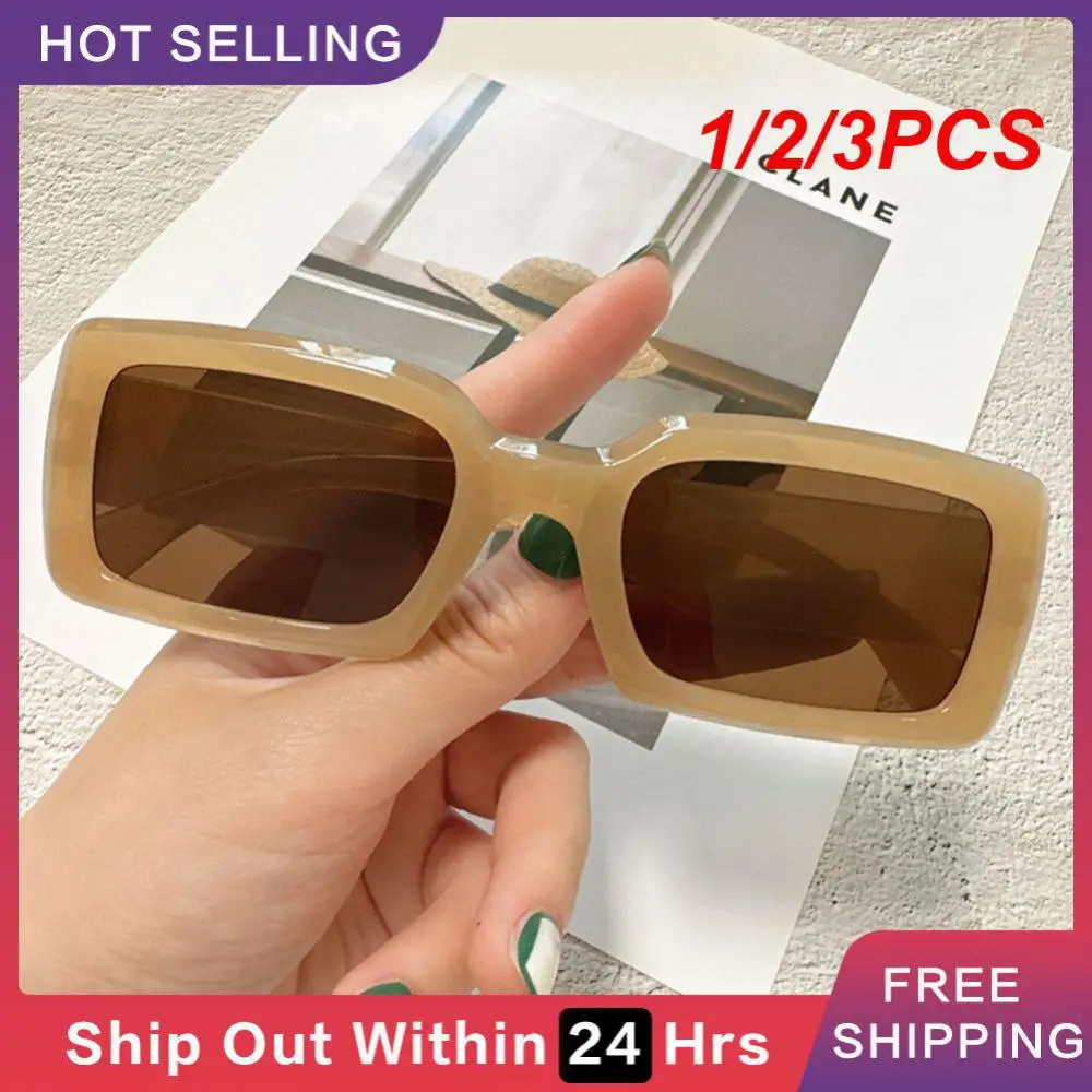 

Солнцезащитные очки Мужские в стиле ретро, небольшие прямоугольные, устойчивые к ультрафиолетовому излучению, аксессуары для защиты глаз, 1/2/3 шт.