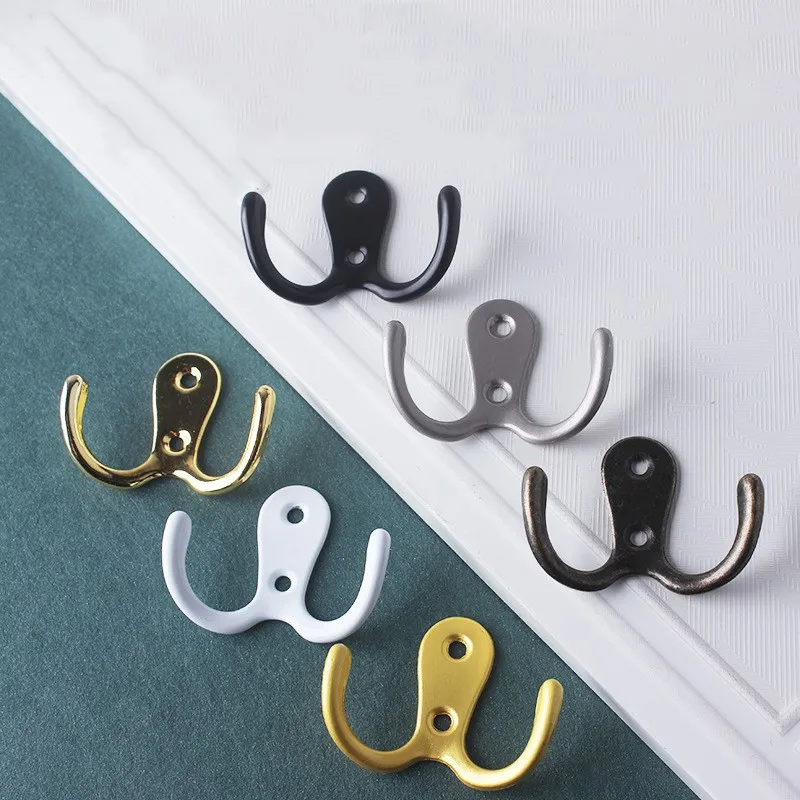 간단한 가구 후크 블랙 크롬 타월 후크, 욕실 의류 코트 후크, 침실 로브 후크, 거실 주방 액세서리