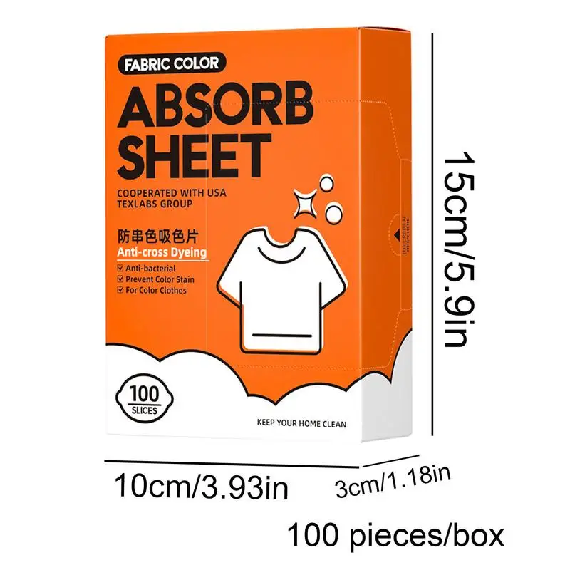 100pcs Laundry Paper Sheets Washing Machine Color Absorption Sheet Laundry Tablets Paper Anti-Staining Clothes Sheets laundry tablets laundry sheets laundry color catcher sheets