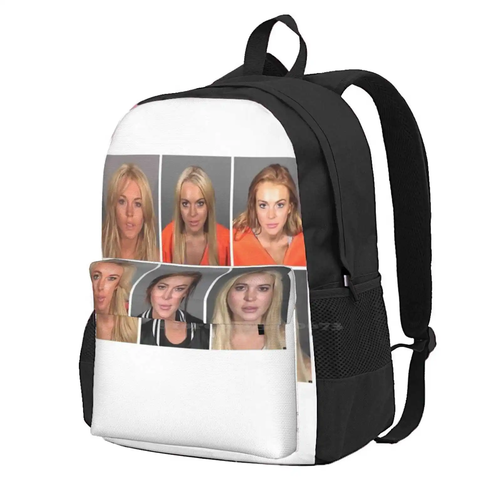 

Lindsay Travel Laptop Bagpack School Bags Lindsay Lohan Icon Mugshot Celebrity Celebs
