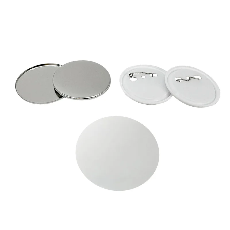Badge Parts Button Making Supplies Badge Pin 5/10/20pcs 25-75MM Metal Badge Pin Button Maker Parts DIY Blank Badge Button Parts for Art Crafts Making Iron-Base Badges Set
