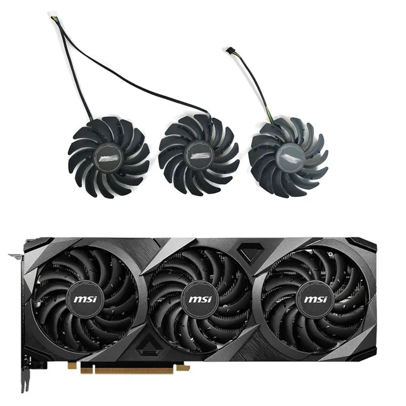 85Mm 4Pin 12V 0.40A Muslimx Rtx 3080 Gpu Ventola Per Msi Rtx 3070 3080 3090 Ventus 3X Ventola Di Raffreddamento Della Scheda Grafica Di Gioco