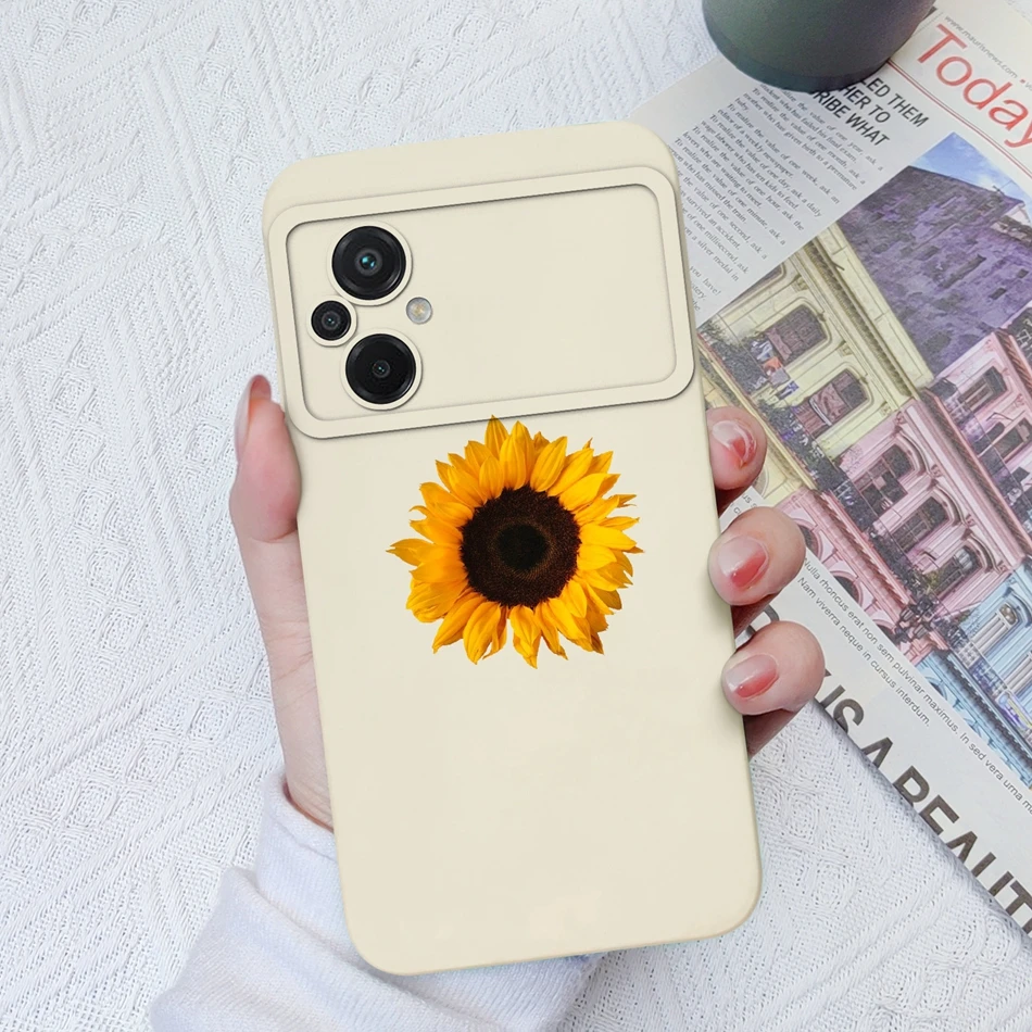 Astronaut Flower Soft Liquid Silicone Full Protection Anti-Drop Back Cover