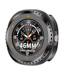 Premium Alloy Protective Cover for Galaxy Watch 8 Classic - Scratch - Resistant Hard Frame with Time Scale (BO)