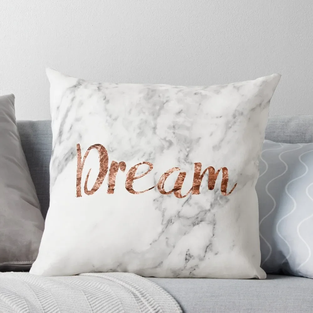 

Rose gold on marble dream Throw Pillow autumn pillowcase Decorative Cover For Living Room autumn decoration Cusions Cover