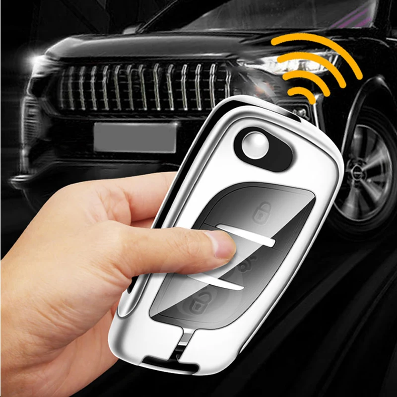 Sleek Car Key Case Cover with Keychain for Enhanced Protection and Style