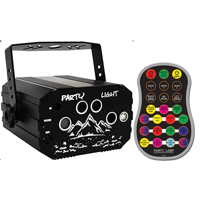 LED Sound aktiviert Laserlicht RGB Flash Strobe Projektor Traum Aurora DJ Disco Bühne Party Lichter für Weihnachten Tanz urlaub