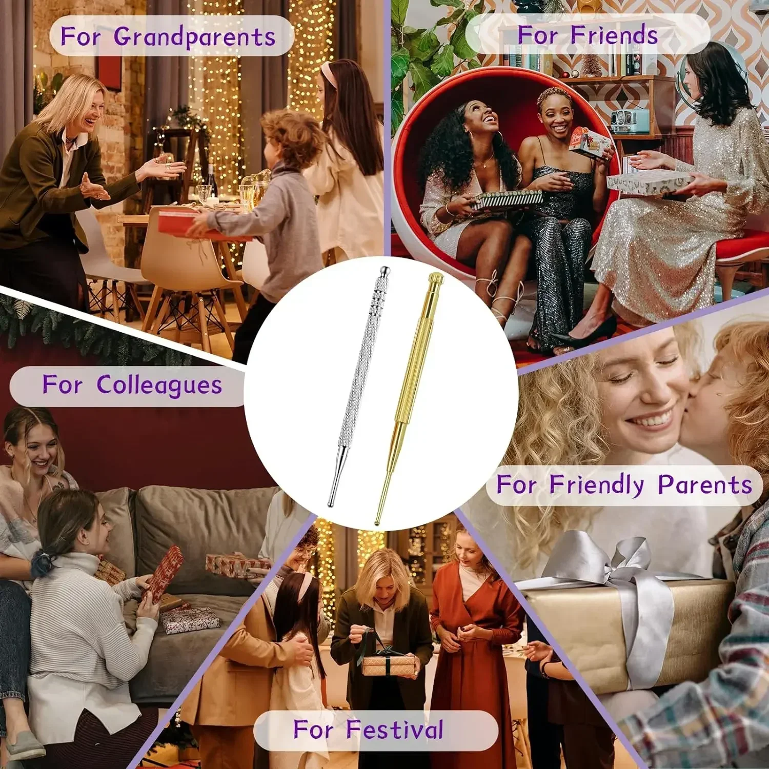 2PCS Ears Acupuncture Point Probe Massage Tool Painless Lightweight Portable Acupoint Detecting Pen Facial Reflexology Tools