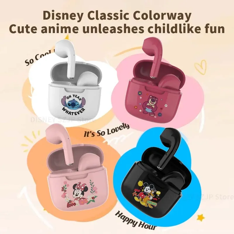 

Disney Original Stitch Mickey Minnie Wireless Bluetooth Earbuds C01 HiFi Stereo Sound Headsets Smart Touch Long Battery Life