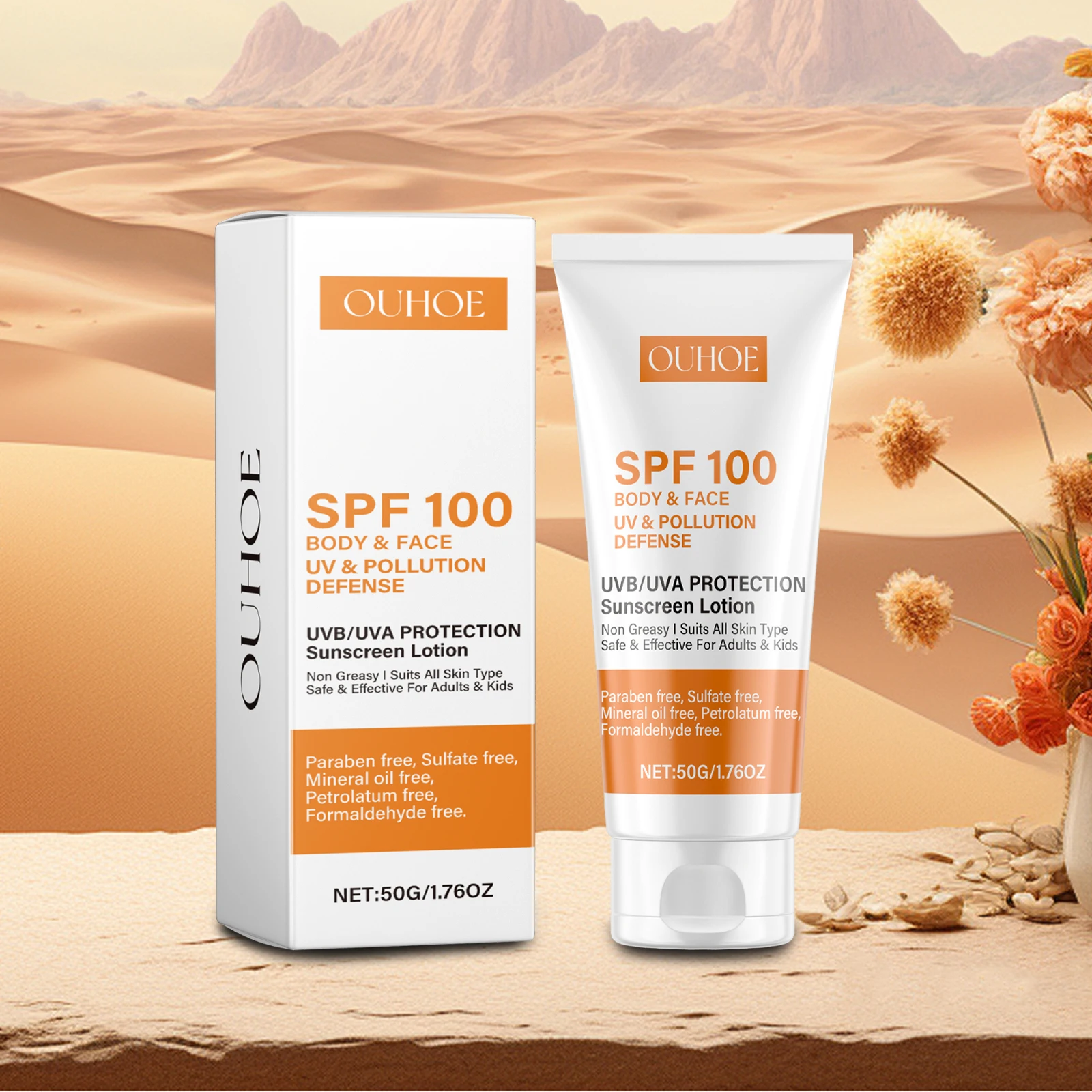 Protector solar facial y corporal spf 100 protección uva uvb_voghion.com