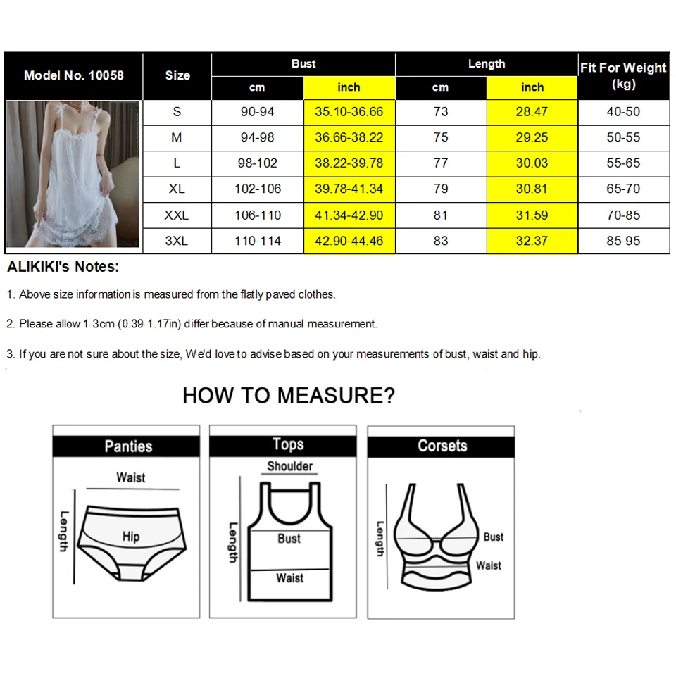 Women Lingerie Lace Babydoll Chemise Nightgown Nightdress Mesh Sleepwear Valentine Gifts Plus Size