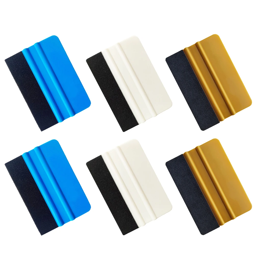 2Pcs Felt Squeegee Car Tinting Tools Vinyl Wrap Window Tint Film Sticker Scraper Applicator Glass Cleaning Water Wiper Spatula