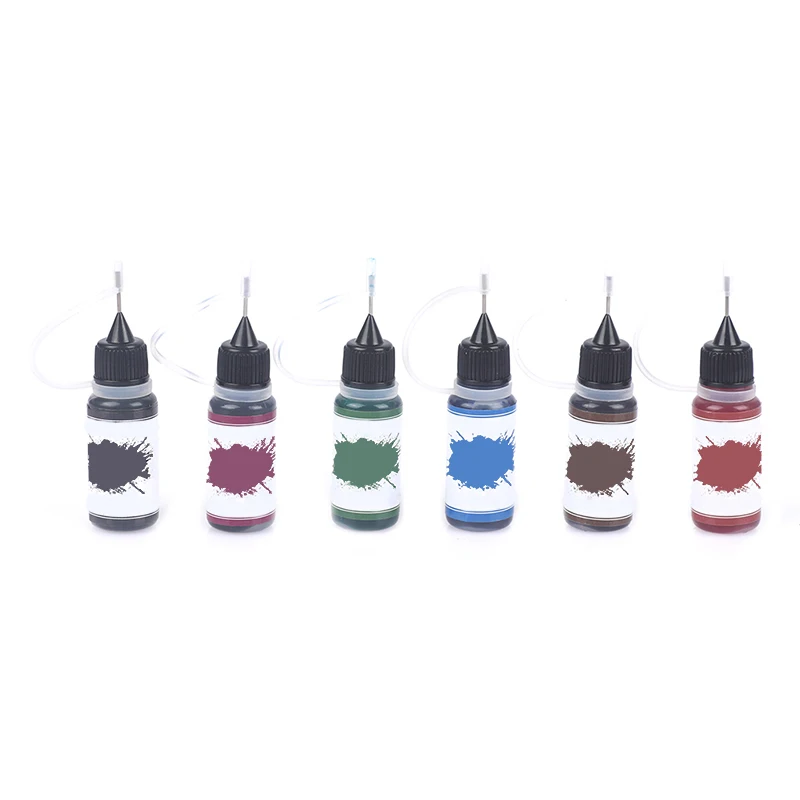 10ml Temporary Henna Tattoo Juice Ink Natural Organic Fruit Gel For Body Paint Lasting Safe Waterproof DIY Tattoo Paste 6 Colors