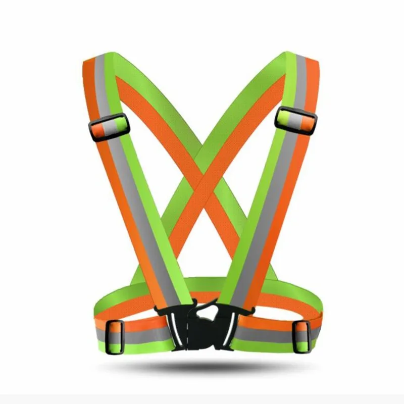Outdoor Adjustable Safety Vests Night Walking Highlight Reflective Vest Lightweight Biking Safety Straps Waterproof Running Gear