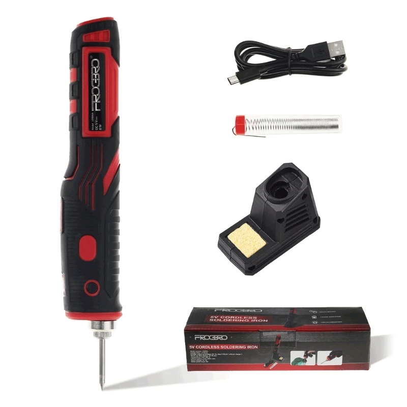 

480℃ Cordless Electric Soldering Iron 1800mAh Rechargeable Soldering Tool Heat-insulated Silicone for Safe Working A0KF