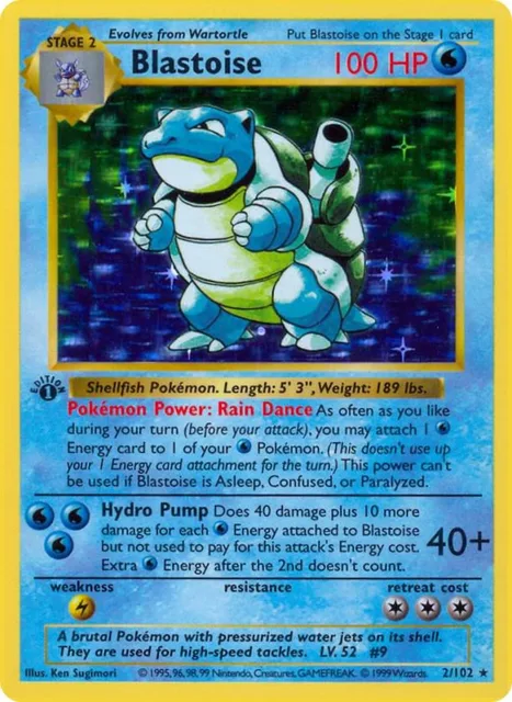 Pokemon Cards PTCG Shadowless Base Set Charizard Venusaur Blastoise Mewtwo Poliwrath Rare Pokemon Cards Collection Bundle Gift 4