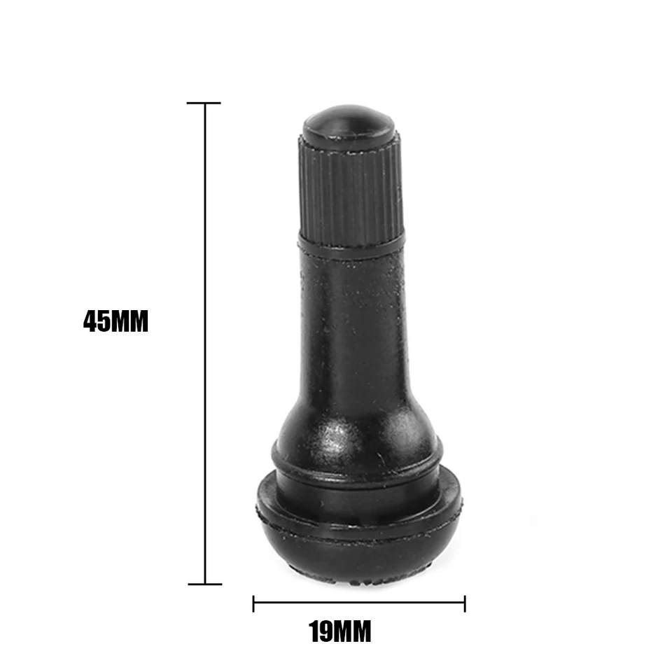 Zocipro 100Pcs TR413 Valvole Pneumatici Auto, Valvole in Gomma Snap-in con Tappi Antipolvere, Valvola Universale per Pneumatici in Metallo, per Auto