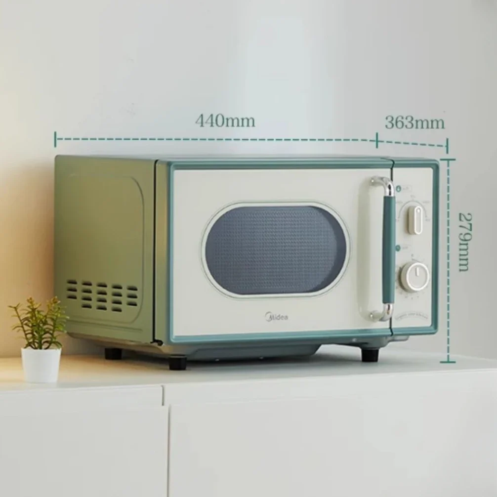 Multifunctional microwave oven - small household model with mechanical operation, flat plate design, sterilization function 5