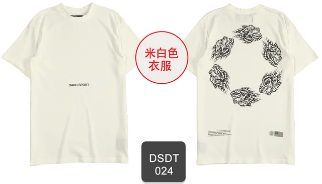 DARC SPORT Shirt UNION PREMIUM TEE IN WHITE Men Women High Quality DARC SPORT Shirt Digital Inkjet Printing Shirt DSDT024