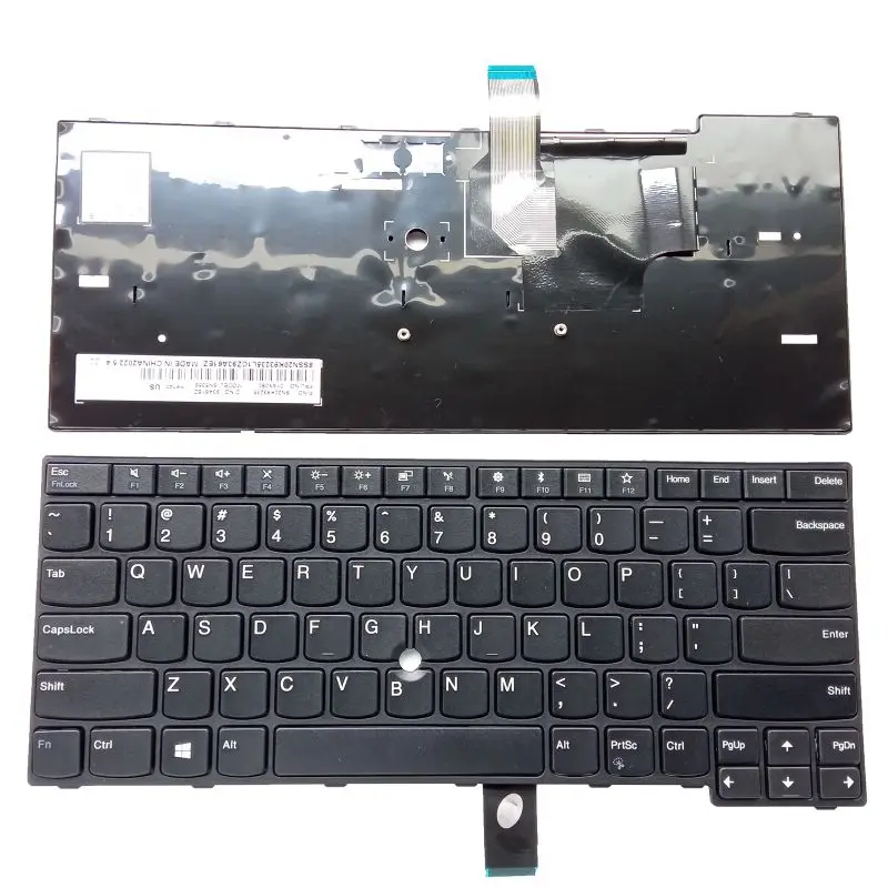 

Новая черная клавиатура США без указателя для Lenovo Thinkpad E470 E470C E475 без подсветки