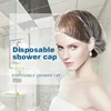 100/200/300 Pcs Disposable Shower Cap for Extension Clear Beauty Hair Hat Shower Cap Elastic Mesh Shape Waterproof Bath Hat 3