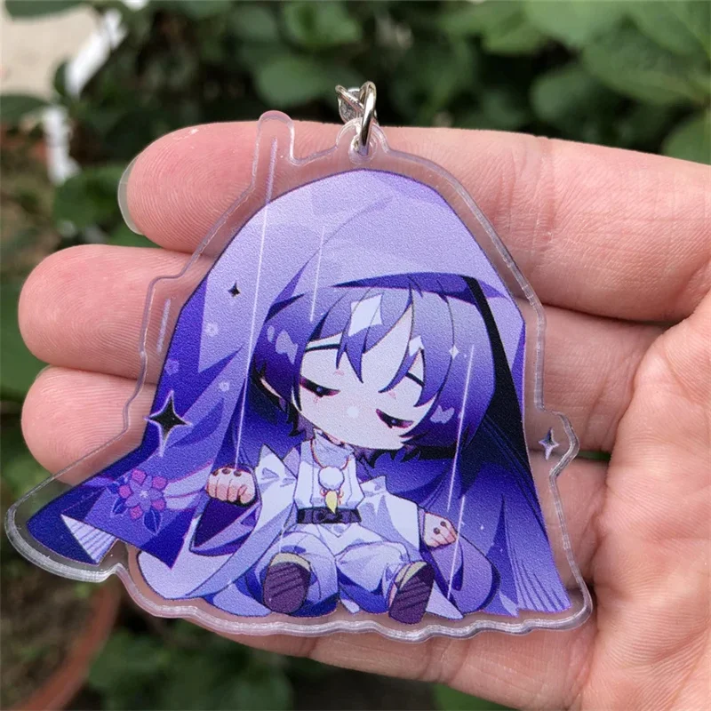 Genshin Impact Yae Miko Kaveh Baizhu Wanderer Keychain Figure Badge Anime Game Cosplay Accessories