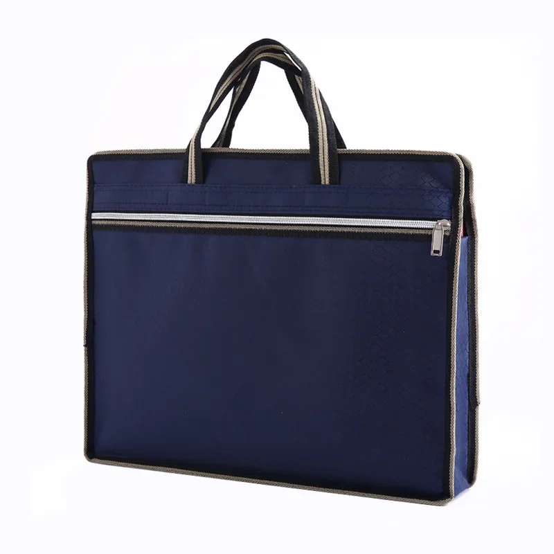 

Meeting Zipper Information Office Handbag Business Waterproof Document Bag Portable Men's Briefcase Nylon