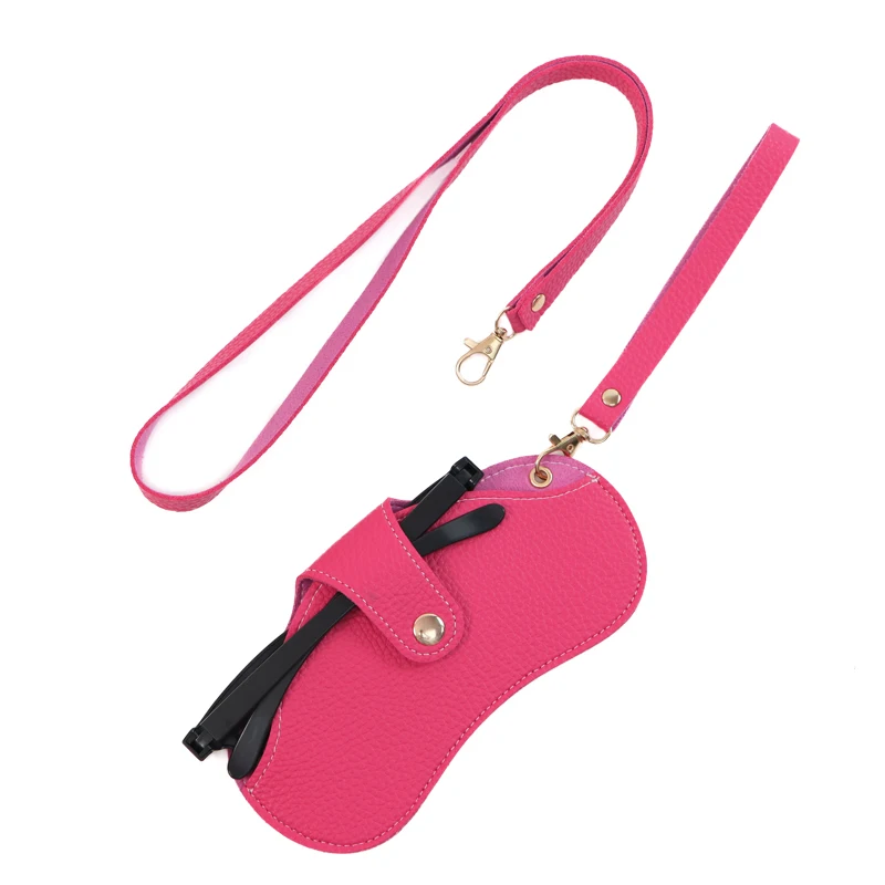 Chic Leather Soft Glasses Case - Fashionable Portable Eyewear Accessory