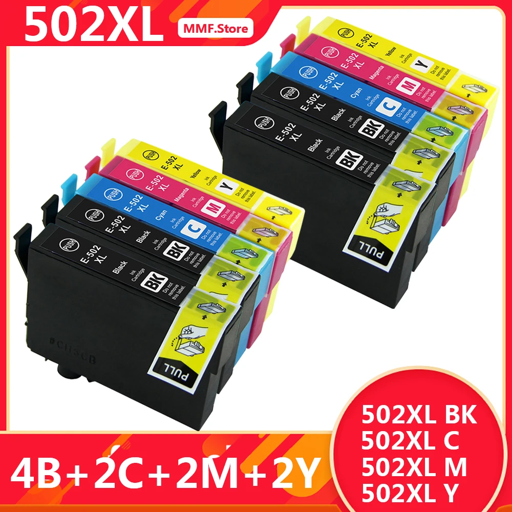 

Чернильный картридж для Epson 502XL, совместимый с 502, чернильные картриджи 502XL, зеркальные, XP5105, XP5100