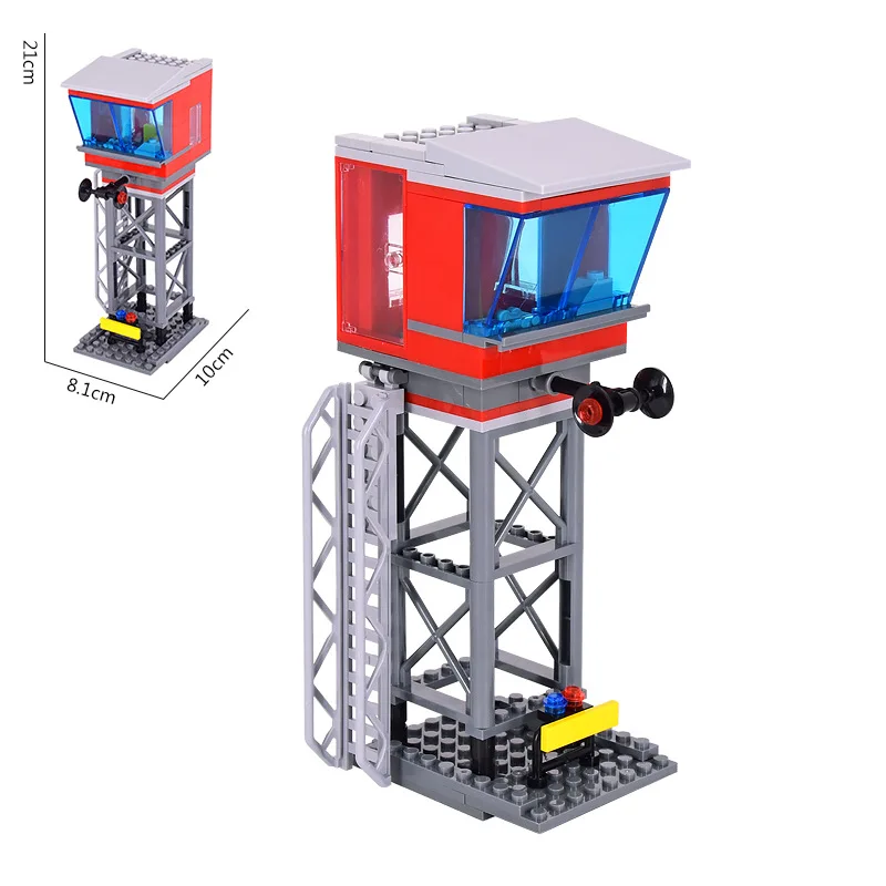 MOC City Train Building Block Train Track Corridor Elevating Rod Pedestrian Crossing Assembly Children's Toy Birthday Gift 5