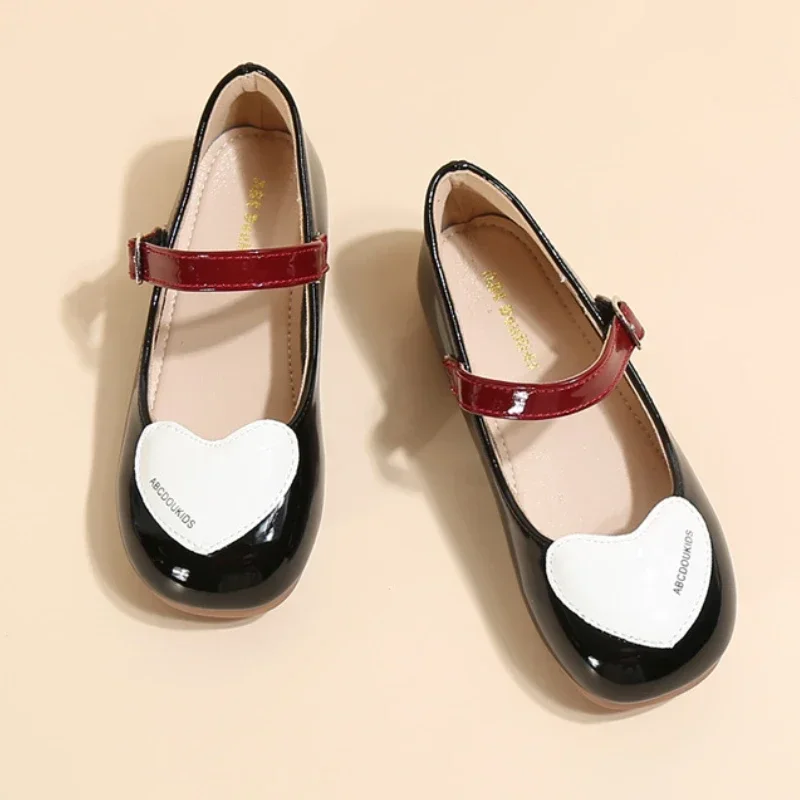 Leather Kids Flats Shoes for Girls Party