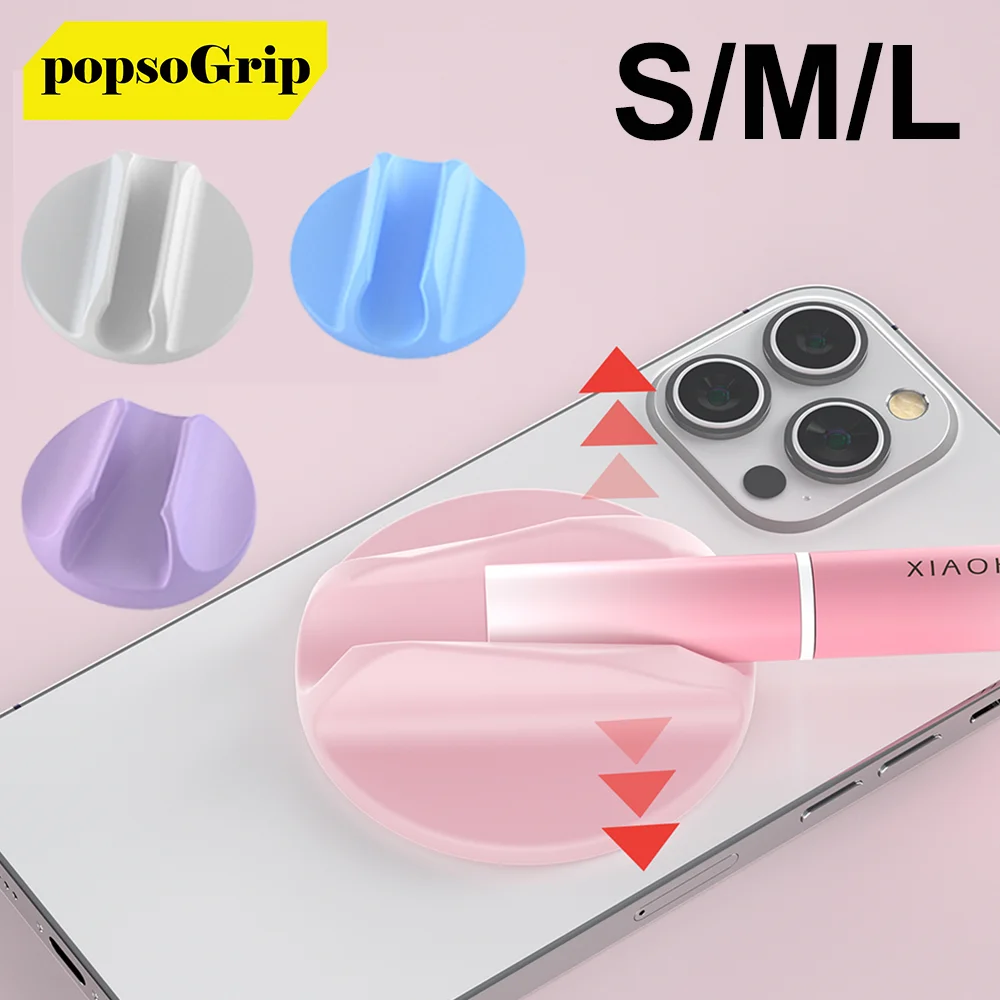 Magnetic Silicone Lipstick Holder with Cosmetic Mirror and Desktop Stand