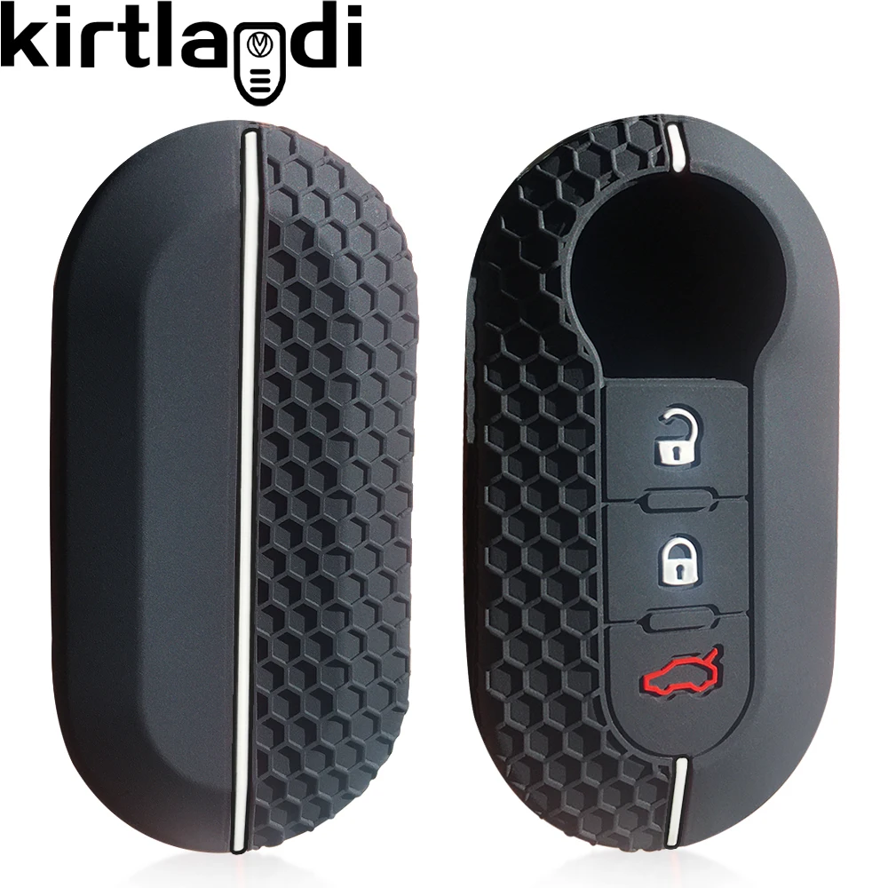 Key Case Cover For Fiat Ducato 500 Panda 500L Lancia Musa Silicone Key Cover for Peugeot Boxer for Citroen Jumper Car Key Case Shell Remote Set