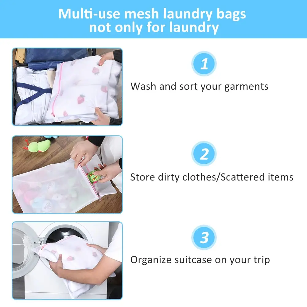 Mesh Laundry Bags laundry bag clothes washing bag underwear washing bag bra washing bag 7Pcs Zipper Travel Storage Organizer Bag Clothing Washing Bags Blouse Bra Stocking Underwear