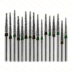 TC Type 10pcs Dental Diamond Burs Drill Coarse Extra Coarse for High Speed Handpiece Polishing Tools FG 1.6MM