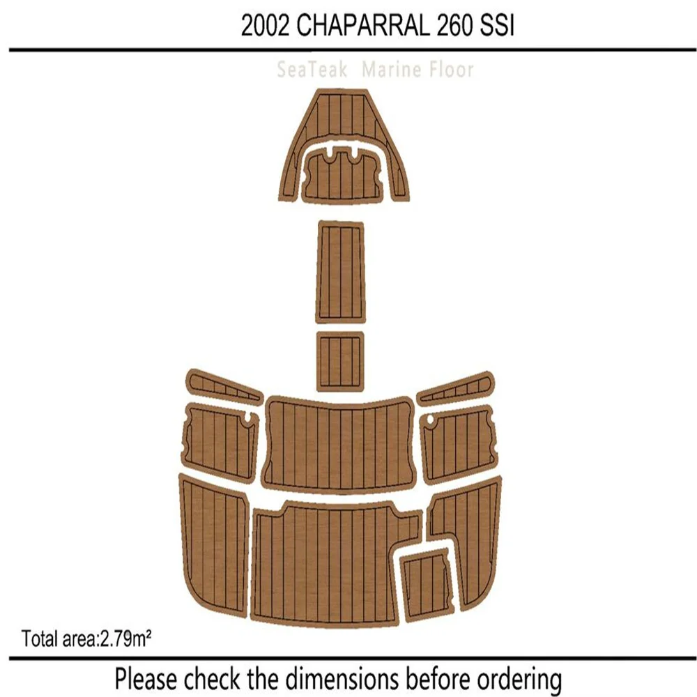 

2002 chaparral 260 SSI cockpit Swim Platform Pads 1/4" 6mm EVA Teak deck floor SeaDek MarineMat Gatorstep Style Self Adhesive