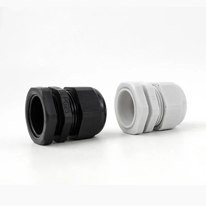 100pcs BLack Color Water-proof Nylon Plastic Cable Gland Connector 3-21mm Cable Wire M12x1.5 M16/18/20/25/32/36/40x1.5 electrical connector cable gland