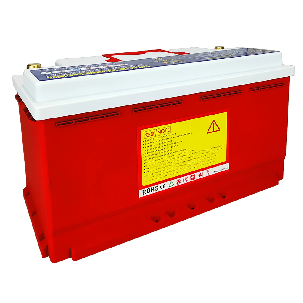 12V 100AH LiFePO4 Battery Motor Car High Power 12.8V 1200Wh 1900A With Jump Starter Protection Automobile Lithium Iron Battery