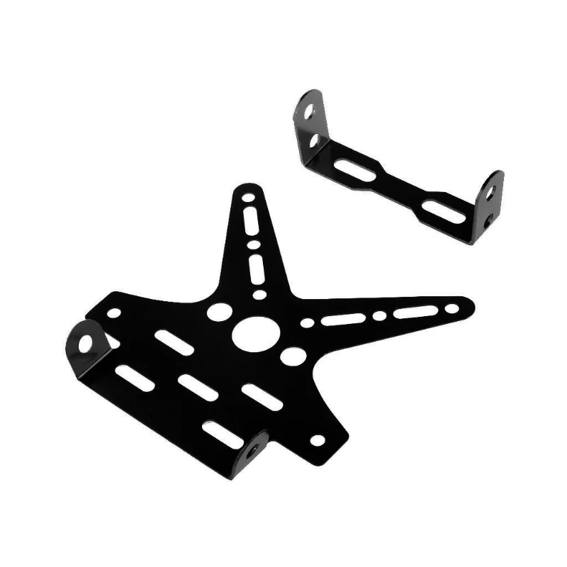 Generic Motorcycle Number License Plate Adjustable Aluminum Alloy Holder Mount Bracket - Black/Red/golden/blue