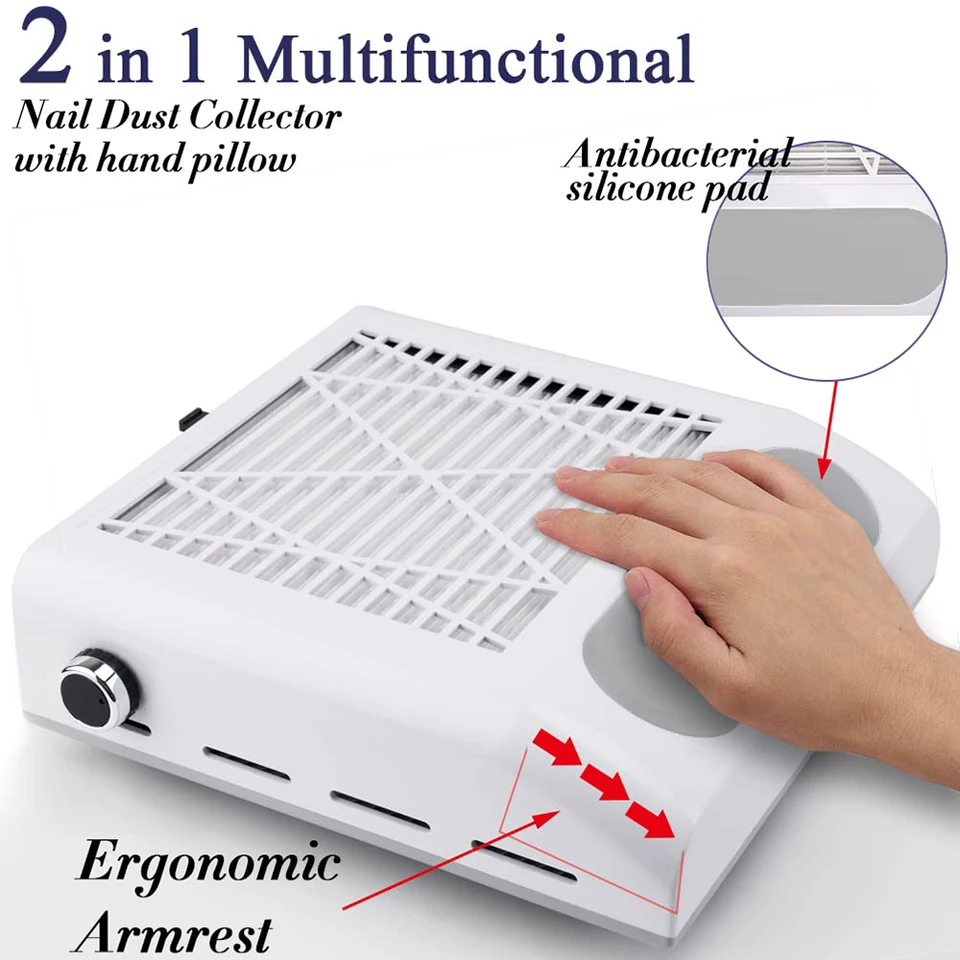 80 ワットネイル掃除機ネイル集塵機再利用可能なフィルタータイプ