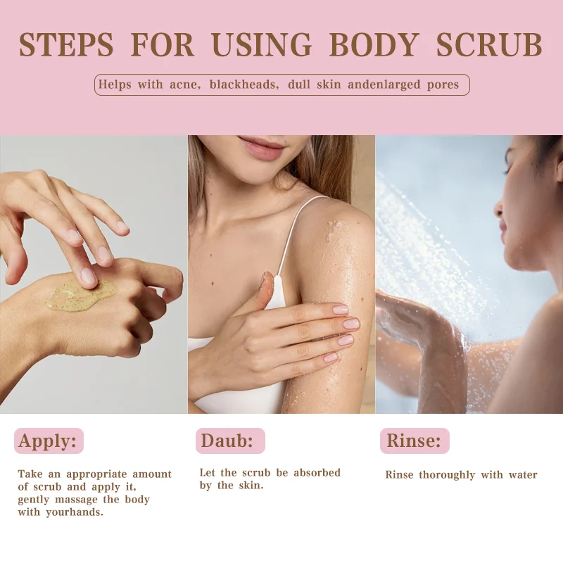 Cherry Body Scrub Exfoliator Deep Cleaning Moisturizing Niacinamide Whitening Improve Cracked Chicken Skin Exfoliating Cream 6