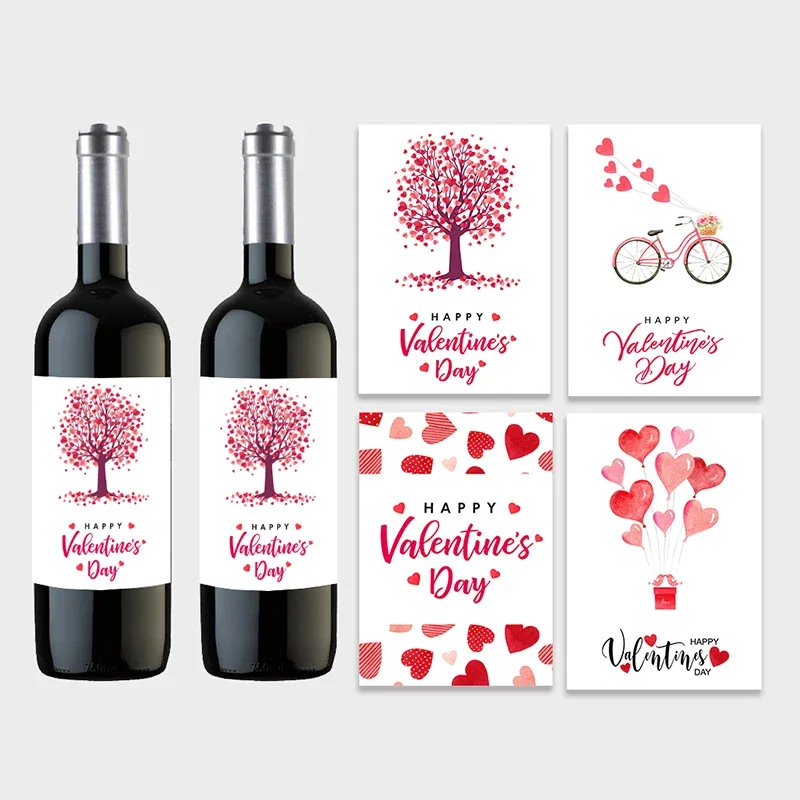 

Наклейки-этикетки на бутылки вина на День святого Валентина
