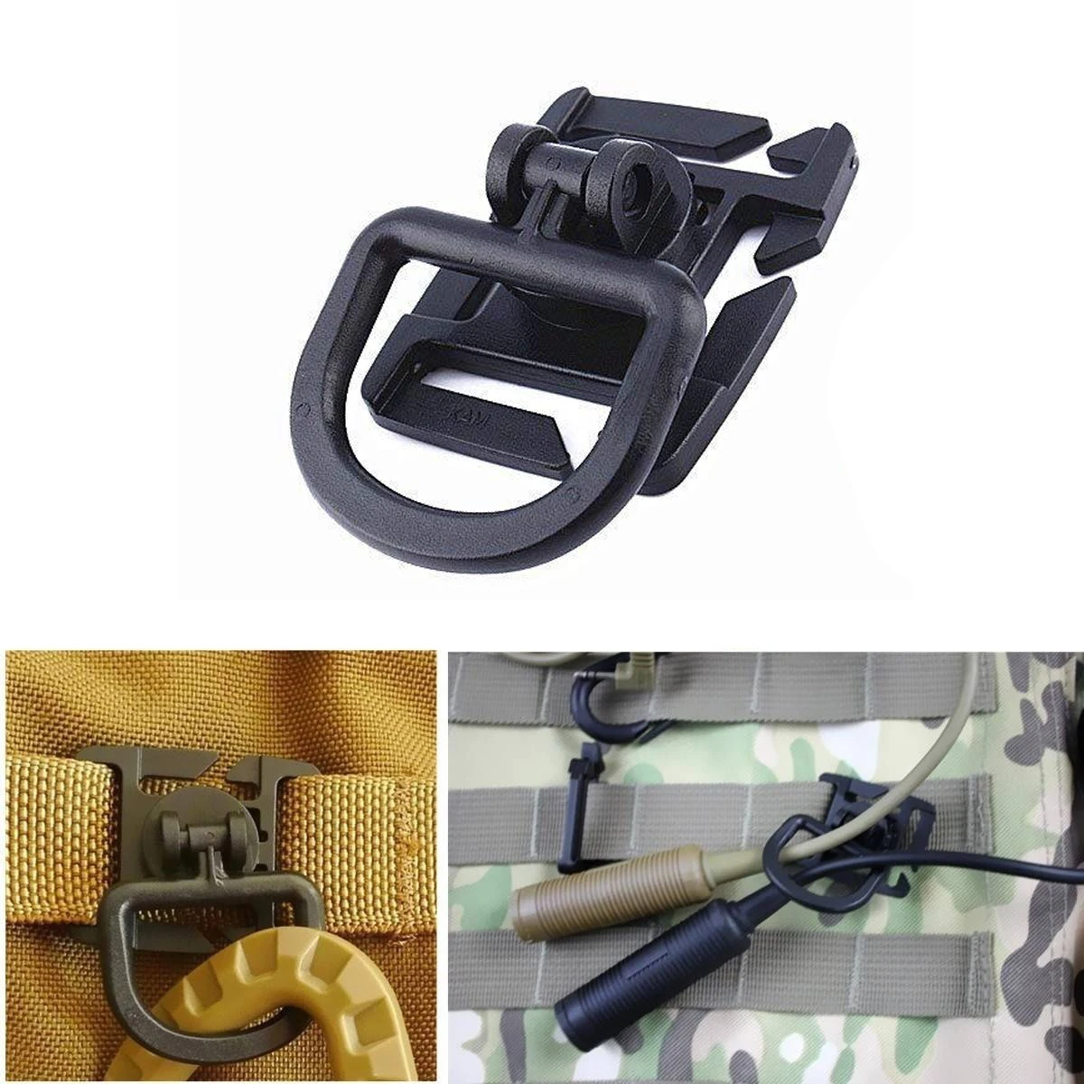 Outdoor Buckle Belt Clip Climbing Carabiner Buckle Clasp Tactical Backpack Bag 