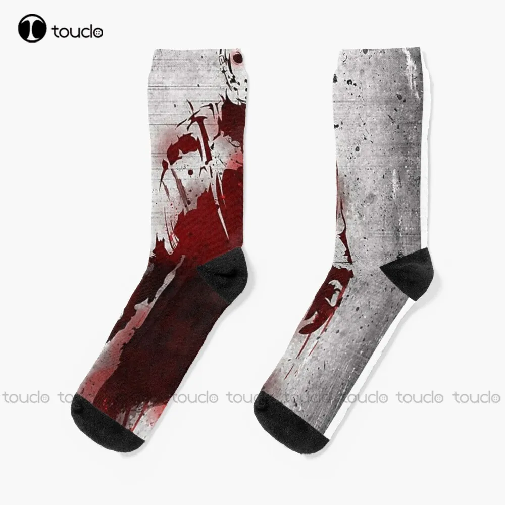 

Jason Horror, Movies, Slasher Socks Halloween Gym Socks Fashion Creative Leisure Funny Art Abstract Oil Painting Socks Cartoon