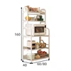 5 Layer Floor-standing Utility Storage Shelf Microwave Oven Seasoning Rack Household  Rack Movable Organizer For Kitchen 1