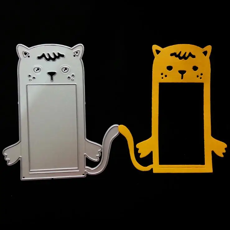 

New Cute Cat Bookmark Metal Cutting Dies for Scrapbooking Stencils DIY Album Cards Decoration Embossing Die Cuts Mold Tools