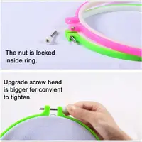 Plastic Embroidery Hoops for Cross Stitch & Needle Arts: 9.5cm, 12.7cm, 16.5cm, 20cm, 24.5cm, 27.5cm, 32cm - Image 4