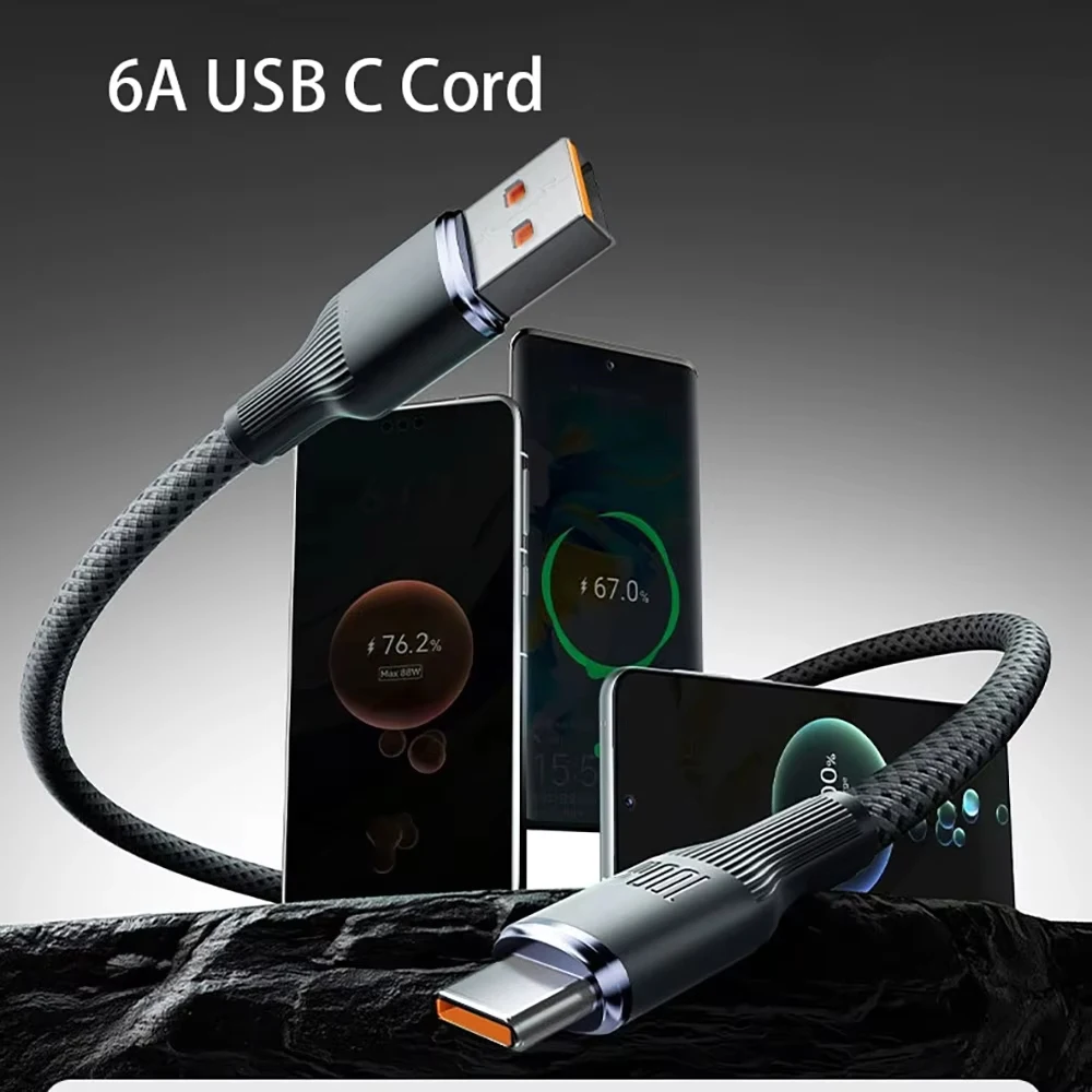 100W Fast Charging High-Speed Data Cable USB A/Type C