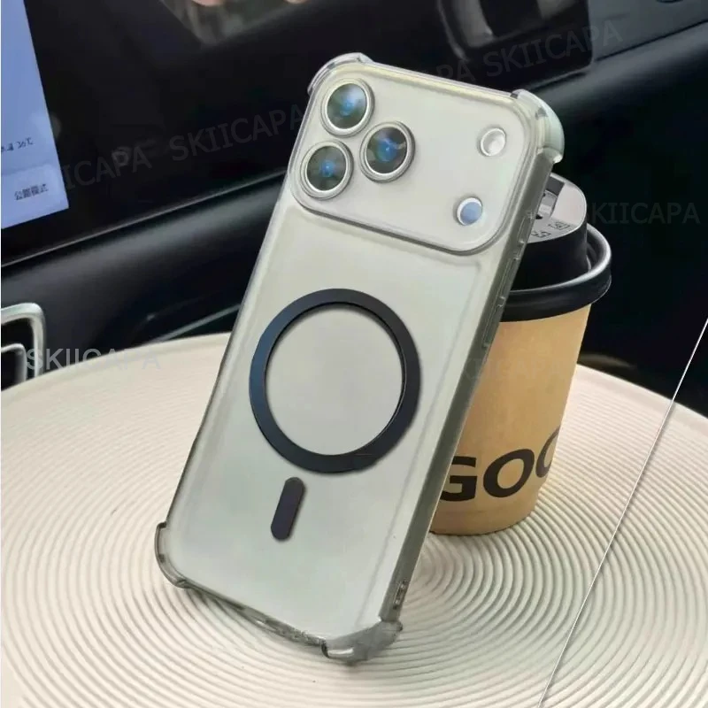 MagSafe Magnetic Shockproof Translucent Silicone Charging Case Cover
