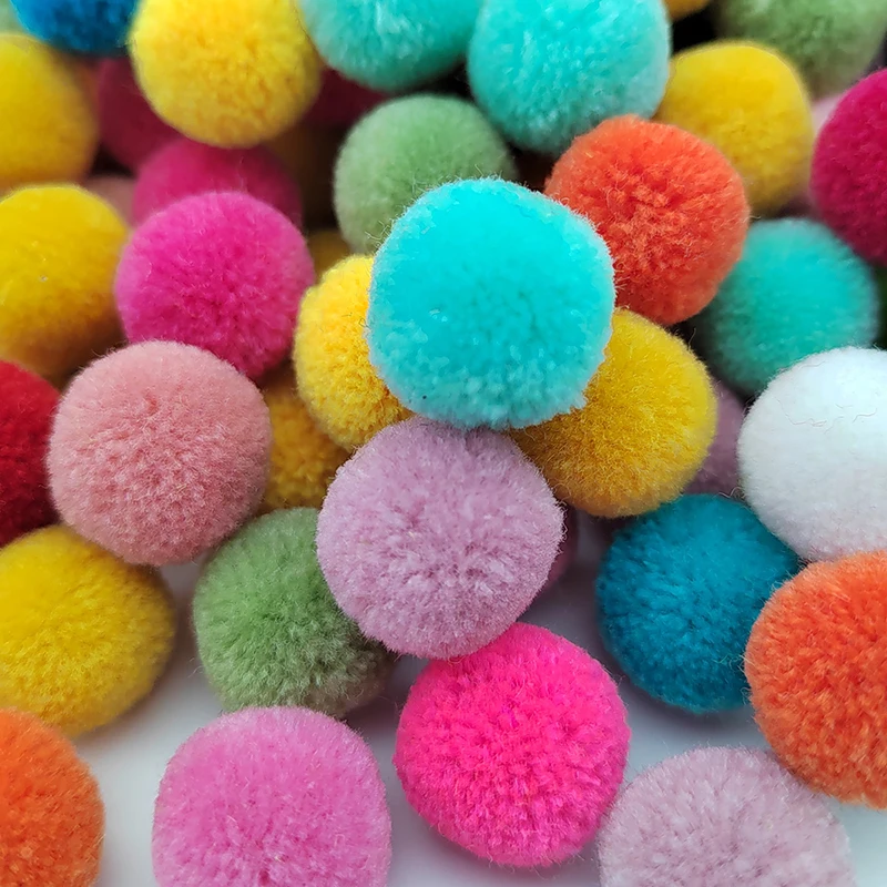 Pom Poms Craft Supplies 200-1000Pcs Mixed Color Fluffy Soft Pompones Assorted Pompoms Balls Poms Balls Craft Supplies Kids DIY Art Creative Crafts Decor